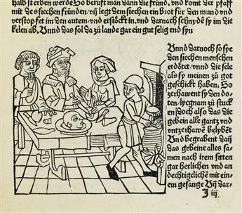 INCUNABULA  MANDEVILLE, JEAN DE, attributed to.  Reysen und Wanderschafften durch das Gelobte Land.  1488. Title in facsimile.